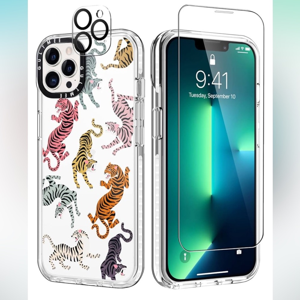 Clear Tiger Pattern Phone Case for iPhone 13 Pro Max